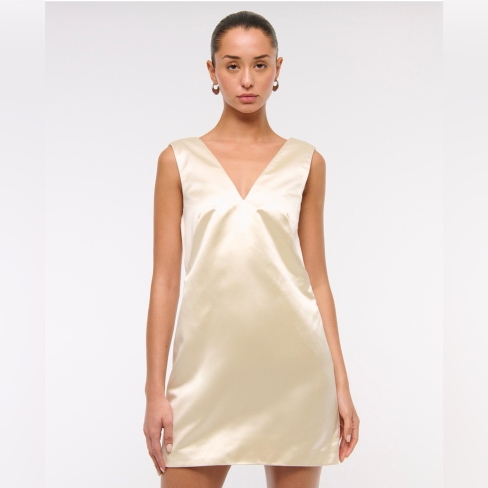 Abercrombie Plunge Bow-Back Mini Dress